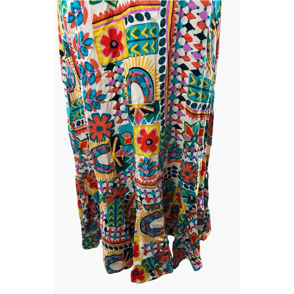 Paper Heart Aztec Sunrise Santana Vacation Resort Floral Maxi Dress Geo Small - Picture 5 of 14